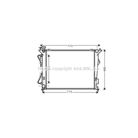 Радиатор охлаждения двигателя AVA QUALITY COOLING HY2172. Фото 1 HY2172