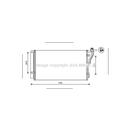Радиатор кондиционера AVA QUALITY COOLING HYA5246D. Фото 1 HYA5246D