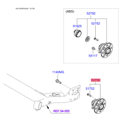 Маточина колеса 52750-1G101 Mobis Маточина колеса 52750-1G101 Mobis