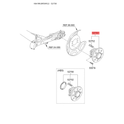 Маточина колеса 52750-1R000 Mobis Маточина колеса 52750-1R000 Mobis