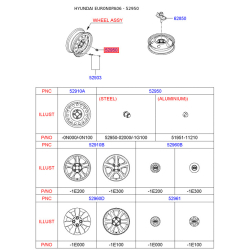 Гайка кріплення колеса 52950-1G100 Mobis Гайка кріплення колеса 52950-1G100 Mobis