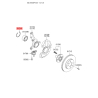 Стопорное кольцо подшипника передней ступицы 51718-1C010 Mobis - 517181C010 - схема с каталога 51718, KKMAPTC05