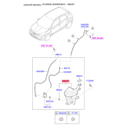 Бачок омывателя 98620-1R010 Mobis Бачок омывателя 98620-1R010 Mobis