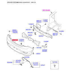 Бампер 86611-1R000 Mobis Бампер 86611-1R000 Mobis
