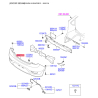 Бампер 86611-1R000 Mobis - 866111R000 - схема с каталога 86611A, KHMAPSB15