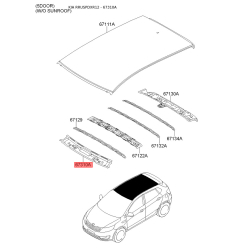 Каркас даху 67121-1R060 Mobis Каркас даху 67121-1R060 Mobis