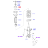 Опора стійки амортизатора 54611-1J000 Mobis - 546111J000 - схема з каталогу 54610, KEURPTA11