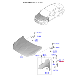 Изоляция крыла правая 84142-F2000 Mobis Изоляция крыла правая 84142-F2000 Mobis