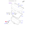Замок крышки багажника 81230-3X010 Mobis - 812303X010 - схема с каталога 81230, AEURPSDA14