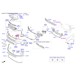 Кронштейн, буфер левый 86527-2WAA0 Mobis