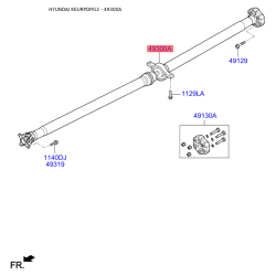 Карданний вал, головна передача 49300-2W000 Mobis