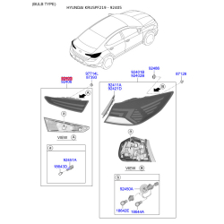 Фонарь задний левый 92403-F2500 Mobis Фонарь задний левый 92403-F2500 Mobis