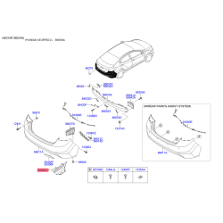 Кронштейн, буфер 86690-3X000 Mobis Кронштейн, буфер 86690-3X000 Mobis