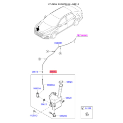 Бачок омивача 98610-E6000 Mobis