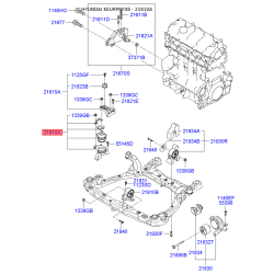 Подушка двигуна 21810-3L300 Mobis Подушка двигуна 21810-3L300 Mobis