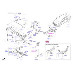 Тяга задней подвески продольная левая 55270-3S000 Mobis