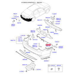 Кронштейн, буфер лівий 86613-3S010 Mobis Кронштейн, буфер лівий 86613-3S010 Mobis