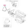 Поликлиновой ремень S2521-226021 Mobis - S2521226021 - схема с каталога 25212A, KEURPTC05