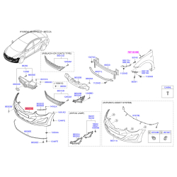 Бампер 86510-3X710 Mobis Бампер 86510-3X710 Mobis