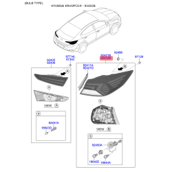 Фонарь задний правый 92402-F2500 Mobis Фонарь задний правый 92402-F2500 Mobis