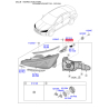 Фара основная правая 92102-F2600 Mobis - 92102F2600 - схема с каталога 92102A, KRUSPF219