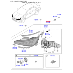 Фара основная левая 92101-F2600 Mobis