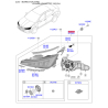 Фара основная левая 92101-F2600 Mobis - 92101F2600 - схема с каталога 92101A, KRUSPF219