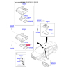 Освещение салона правое 92823-3X000 Mobis - 928233X000 - схема с каталога 92823D, KEURPSD11
