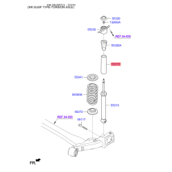 Пилозахисний комплект амортизатора 55370-G3AA0 Mobis