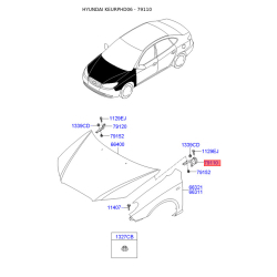 Петля капота левая 79110-2H000 Mobis Петля капота левая 79110-2H000 Mobis