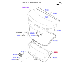 Обивка багажника 81752-3X010RY Mobis Обивка багажника 81752-3X010RY Mobis