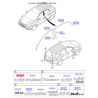 Эмблема задней и боковой двери, капота 86310-2S010 Mobis - 863102S010 - схема с каталога 86310AC, HEURPTMZ14