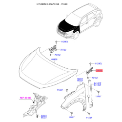 Петля капота левая 79110-D3100 Mobis Петля капота левая 79110-D3100 Mobis