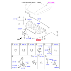 Тросик замку капота 81190-2S000 Mobis Тросик замку капота 81190-2S000 Mobis