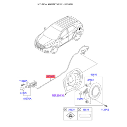 Трос, кришка бака 81590-2S000 Mobis Трос, кришка бака 81590-2S000 Mobis