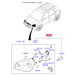 Фара основная правая 92102-2E010 Mobis Фара основная правая 92102-2E010 Mobis