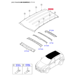 Дах (частина кузова, панель) 67111-D9001 Mobis Дах (частина кузова, панель) 67111-D9001 Mobis