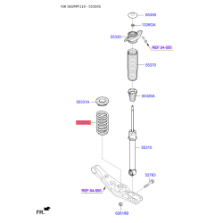 Пружина ходовой части 55350-F1GB0 Mobis