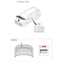 Таблиця інформаційна на кузов 97699-J5200 Mobis