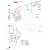 Крышка (фланец) цепи 21350-2F000 Mobis - 213502F000 - схема с каталога 21350F, KEURPSL14