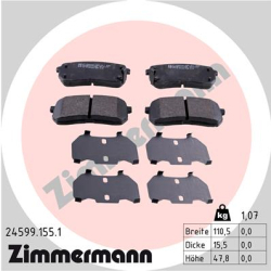 Колодки тормозные дисковые комплект Zimmermann