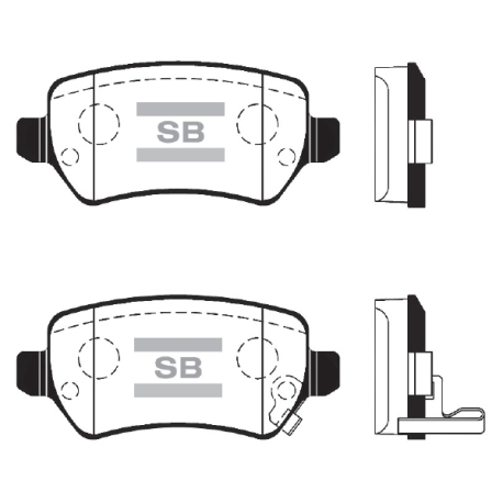 Колодки тормозные дисковые комплект HI-Q Sangsin Brake - SP1536 - изображение №1 SP1536