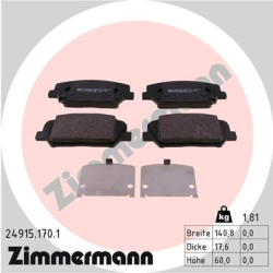Колодки гальмівні дискові комплект Zimmermann