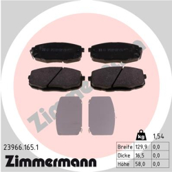 Колодки тормозные дисковые комплект Zimmermann