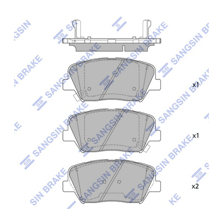 Колодки гальмівні дискові комплект HI-Q Sangsin Brake - SP4227 - зображення №1 SP4227