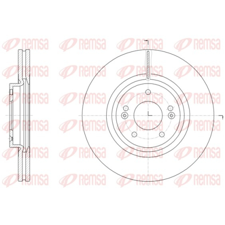 Диск тормозной передний Remsa - 61514.10 - изображение №1 61514.10