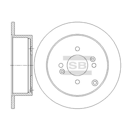 Диск гальмівний HI-Q Sangsin Brake - SD1080 - зображення №1 SD1080