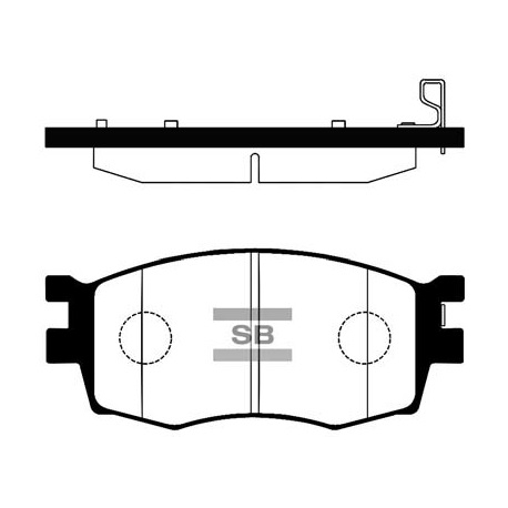 Колодки тормозные дисковые комплект HI-Q Sangsin Brake - SP1186 - изображение №1 SP1186