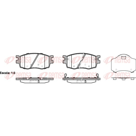 Колодки гальмівні дискові комплект передні Remsa - 1208.02 - зображення №1 1208.02
