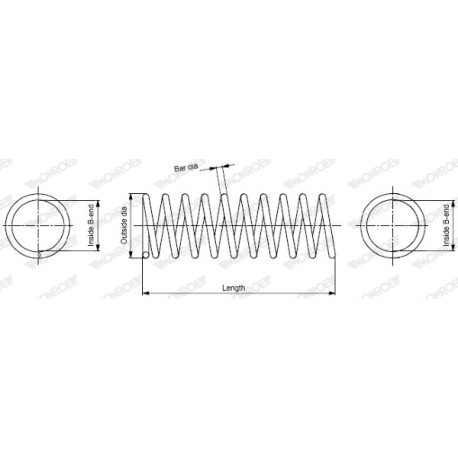 Пружина ходовой части Monroe - MN SP0582 - изображение №1 MN SP0582